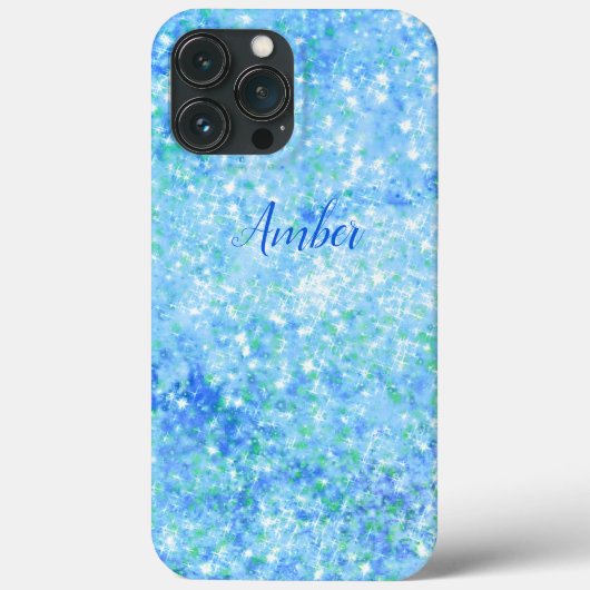 Coques Case-Mate iPhone Paillettes Élégantes Bleu Bébé (Verso)