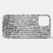 Coques Case-Mate iPhone Paillettes en argent motif transparent (Verso (horizontal))