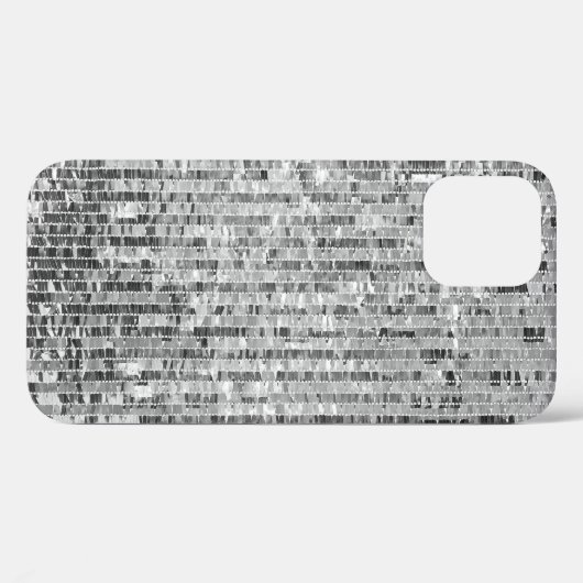 Coques Case-Mate iPhone Paillettes en argent motif transparent (Verso (horizontal))