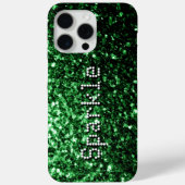 Coques Case-Mate iPhone Paillettes fausses vert foncé scintillent Votre te (Verso)