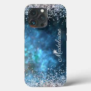 Case-Mate iPhone Case Paillettes Fille Moderne Étincelle Douce 16 Bleu M