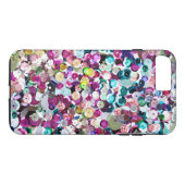 Coques Case-Mate iPhone Paillettes Girly Bling de Faux d'arc-en-ciel (Dos (Horizontal))