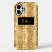 Coques Case-Mate iPhone Paillettes glamour or points scintillants (Verso)