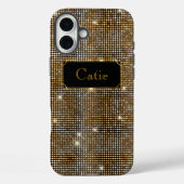 Coques Case-Mate iPhone Paillettes glamour or points scintillants (Verso)