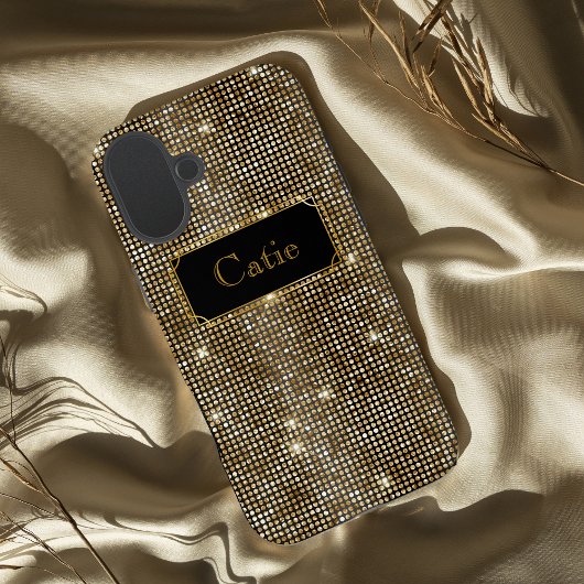 Coques Case-Mate iPhone Paillettes glamour or points scintillants