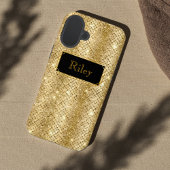 Coques Case-Mate iPhone Paillettes glamour or points scintillants
