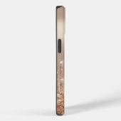 Coques Case-Mate iPhone Paillettes Modernes Gouttes,Monogramme Cuivre (Verso / Droite)