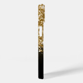 Coques Case-Mate iPhone Paillettes Noir et Or Glam (Verso / Droite)