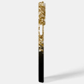 Coques Case-Mate iPhone Paillettes Noir et Or Glam (Verso / Droite)