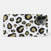 Coques Case-Mate iPhone Paillettes Or Blanc et Imprimé Léopard Tacheté Noi (Dos (Horizontal))