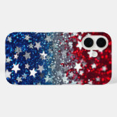 Coques Case-Mate iPhone Paillettes Patriotiques (Verso (horizontal))