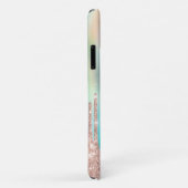 Coques Case-Mate iPhone Paillettes Rose Gold, Holographique Monogramme (Dos/Droite)