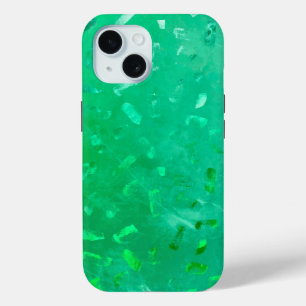 Coque Pour iPhone 15 Paillettes Vertes