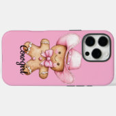 Coques Case-Mate iPhone Pain d'épice rose Cookie Cowgirl (Verso (horizontal))