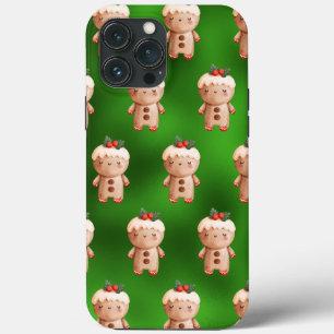 Case-Mate iPhone Case Pain d'épices en métal vert Cookie Man Holiday
