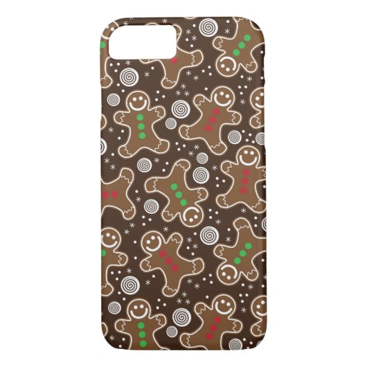 Coques Case-Mate iPhone Pains d'épices Brown Red Green Christmas (Dos)