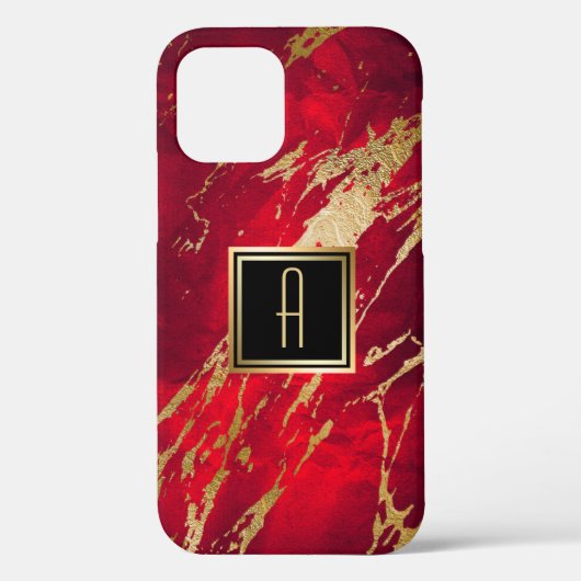 Coques Case-Mate iPhone Paint Monogramme Or (Verso)