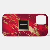Coques Case-Mate iPhone Paint Monogramme Or (Verso (horizontal))
