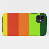 Coques Case-Mate iPhone Paint vert citron orange rouge jaune rayures rétro (Dos (Horizontal))