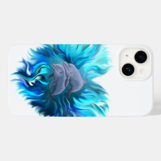 Coques Case-Mate iPhone Paire de dauphins (Verso (horizontal))