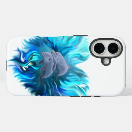 Coques Case-Mate iPhone Paire de dauphins (Verso (horizontal))