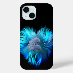 Coque Pour iPhone 15 Paire de dauphins