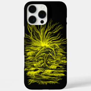 Coques iPhone 16 Pro Max Paire de dauphins dans le soleil