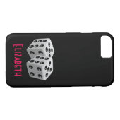 Coques Case-Mate iPhone Paire de dés personnalisée (Dos (Horizontal))