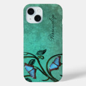 Coques Case-Mate iPhone Paire papillon turquoise (Verso)