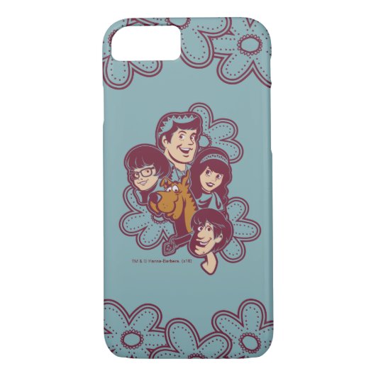 Coques Case-Mate iPhone Paisely Flower Scooby-Doo et le Gang (Dos)