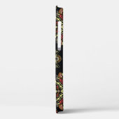 Coques Case-Mate iPhone Paisley, arrière - plan noir géométrique (Verso / Gauche)