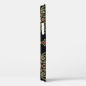 Coques Case-Mate iPhone Paisley, arrière - plan noir géométrique (Verso / Droite)