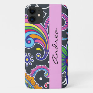 Etui iPhone Case-Mate Paisley colorée, Motif Paisley, Votre Nom