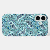 Coques Case-Mate iPhone Paisley en bleu bébé (Verso (horizontal))