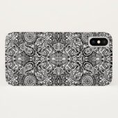 Coques Case-Mate iPhone Paisley floral noir (Dos (Horizontal))