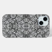 Coques Case-Mate iPhone Paisley floral noir (Verso (horizontal))