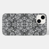 Coques Case-Mate iPhone Paisley floral noir (Verso (horizontal))