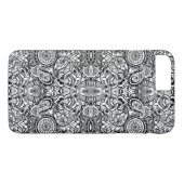Coques Case-Mate iPhone Paisley floral noir (Dos (Horizontal))
