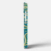 Coques Case-Mate iPhone Paisley Funky Print in Turquoise & Golds (Verso / Gauche)