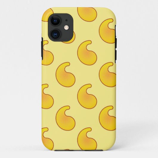 Coques Case-Mate iPhone Paisley jaune or et banane (Dos)