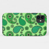 Coques Case-Mate iPhone Paisley motif, jade et vert menthe (Dos (Horizontal))