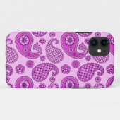 Coques Case-Mate iPhone Paisley motif, orchidée et améthyste violet (Dos (Horizontal))