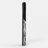 Coques Case-Mate iPhone Paisley noir et blanc (Dos/Droite)