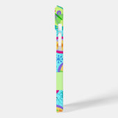 Coques Case-Mate iPhone Paisley Nom moderne Personnalisé Turquoise Bleu (Verso / Gauche)