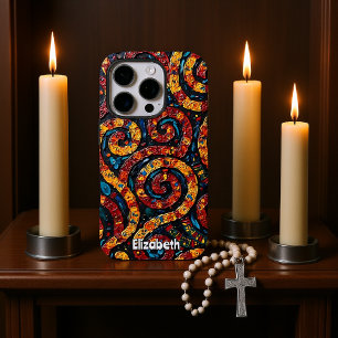 Coques iPhone 16 Pro Paisley psychédélique