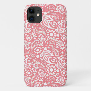 Case-Mate iPhone Case Paisley rose et blanc féminin