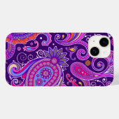 Coques Case-Mate iPhone Paisley rose et violet (Verso (horizontal))