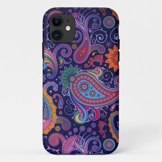 Coques Case-Mate iPhone Paisley violet rose (Dos)