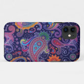 Coques Case-Mate iPhone Paisley violet rose (Dos (Horizontal))