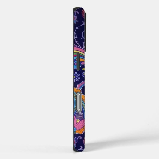 Coques Case-Mate iPhone Paisley violet rose (Verso / Droite)